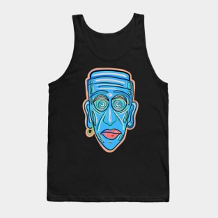 Abstract blue face Tank Top